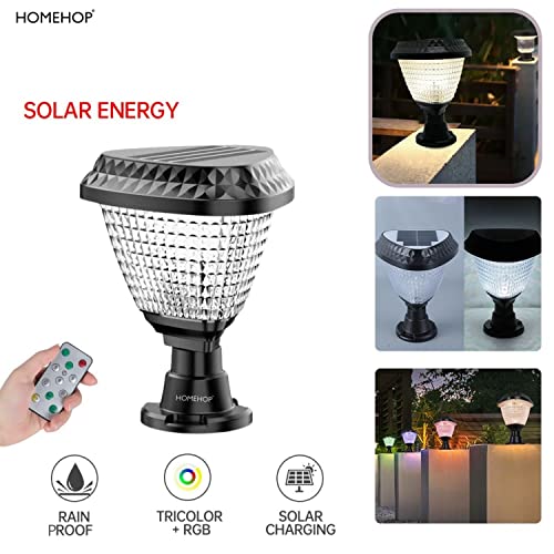 Homehop Gate Light for Home 10W LED Cute Smart Compound Wall Lamp for Outdoor, Pillar, Entrance, Balcony, Automatic Powered with Remote Control (RGB- ABS) - Image 4