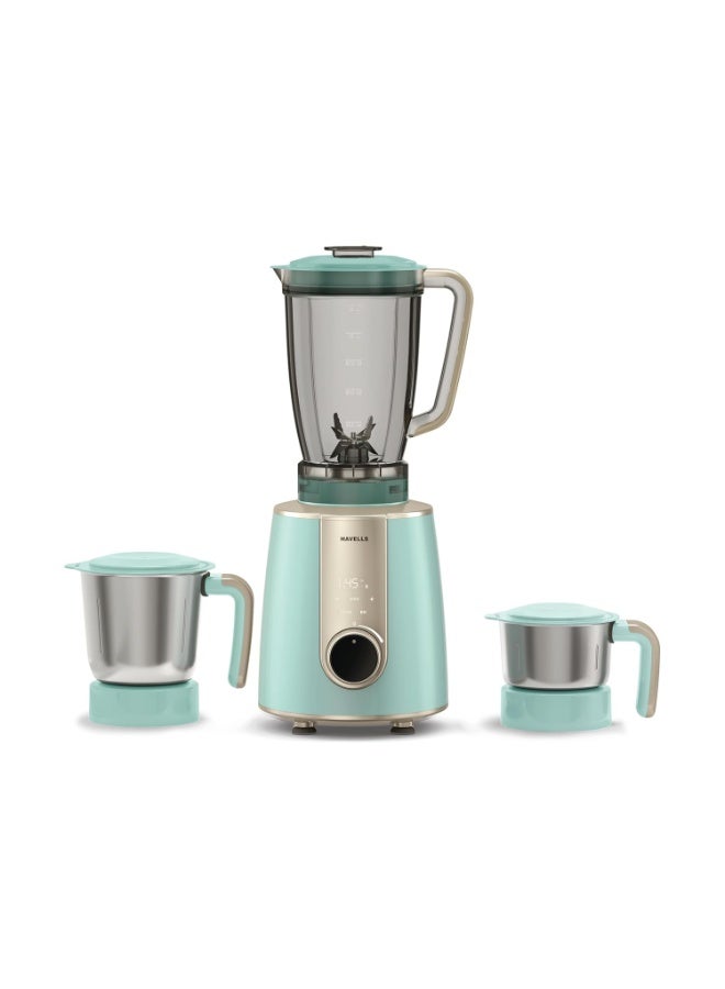 هافلز Havells CRAFT Mixer Grinder | One Touch Grinding | Unique Touch Control | Powerful BLDC Motor with 10 Year Warranty | 50% Quieter Performance| Precision Control Over Grinding Texture(Blue & Gold) - Image 1
