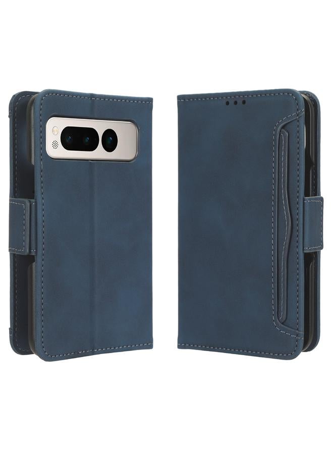 S-TOP Case For Google Pixel Fold Skin Feel Calf Texture Card Slots Leather Phone Case - Image 2