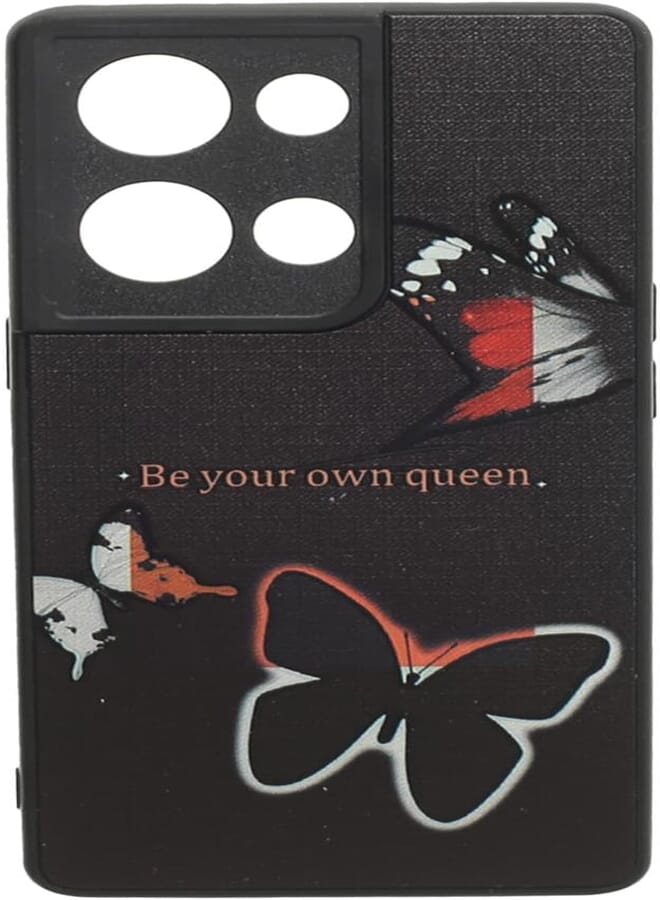 Boter. Plastic 3D Shockproof Back Case Designed With Raised Edge To Protect Camera lens Butterflies Printed Suitable For Oppo Reno 9 Pro Plus - Multi Color