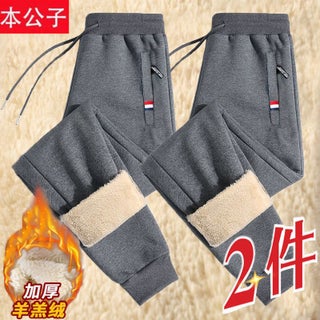Men's autumn and winter all-matching loose ankle-tied cashmere fleece-lined pants 2023 new outdoor warm pants 1/2 pieces - pzsku/Z6A1BBCD9747828A5C6C3Z/45/1746232861/ccc4153b-a94f-40e9-814f-17ade23911d1