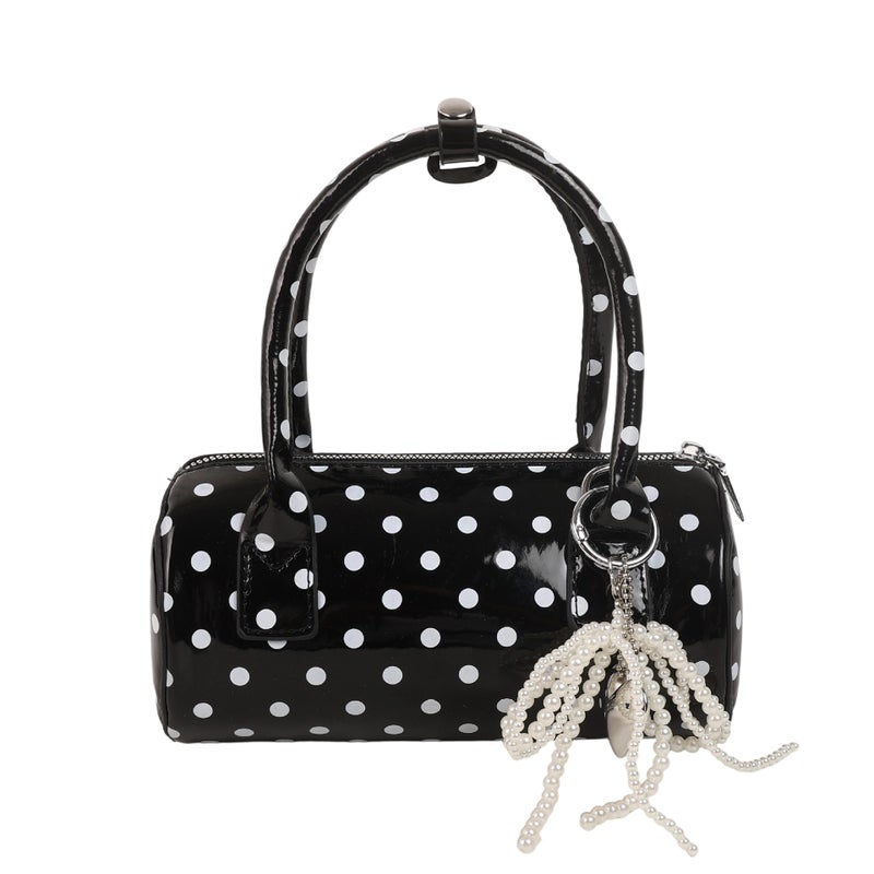 New Fashion Versatile Underarm Niche Polka Dot Bag Women'S Crossbody Bag Exquisite Handheld Small Cylindrical Bag - Image 1