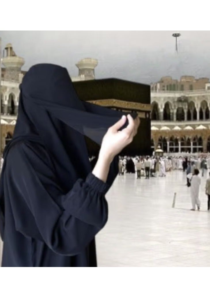 سابو نقاب الحج والعمرة - نقاب طويل مطابق للشريعة بدون فتح العين، خفيف الوزن - Image 3