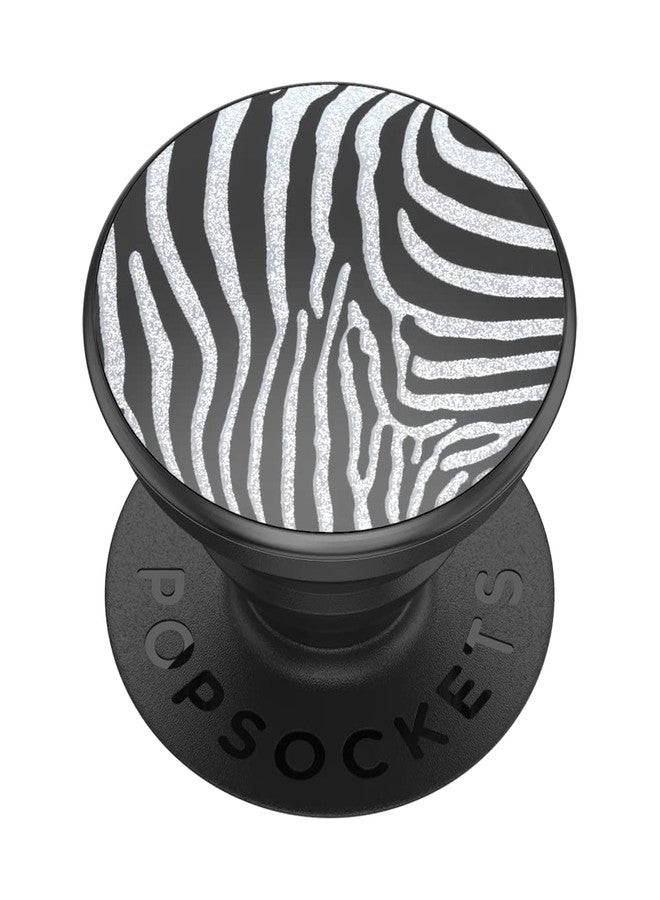 PopSockets Phone Grip with Expanding Kickstand, Enamel Graphic - Zebra - Image 1