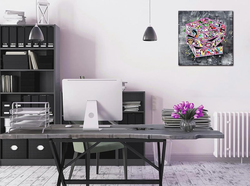 SIXTTART Banksy Style Canvas Wall Art - Image 4