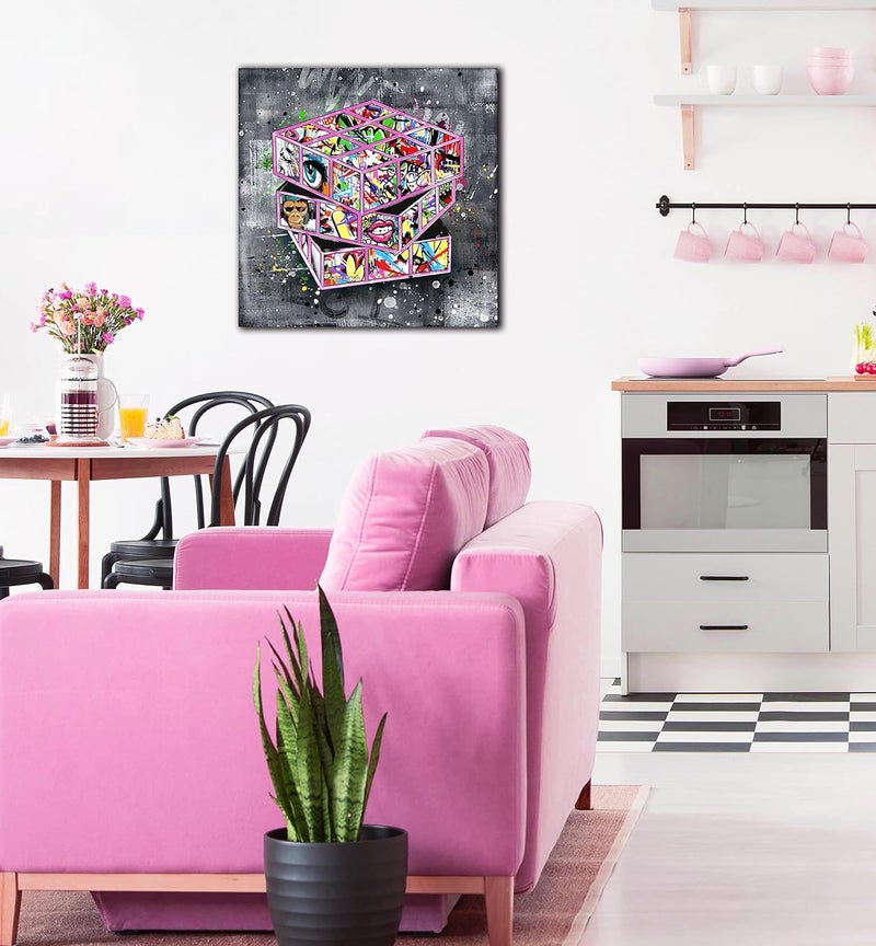 SIXTTART Banksy Style Canvas Wall Art - Image 5