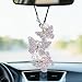 Hbxdeco Bling Butterfly Diamond Car Hanging Accessories for Women Butterfly Rear View Mirror Hanging Ornament Crystal Rhinestone Lucky Car Charms Vehicle Interior Pendant Decoration Gift Purple - Image 2