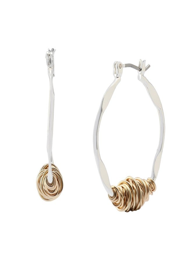 Robert Lee Morris Soho Women's Wire Wrapped Sculpted Hoop Earrings - Image 1