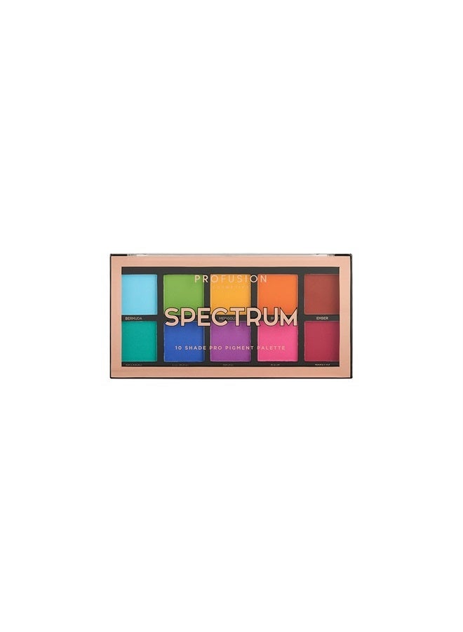 Profusion Cosmetics Lightweight, Smooth, Ultra-Blendable with High & Rich Color - Mini Artistry 10 Shade Eyeshadow Palette, Spectrum - Image 1