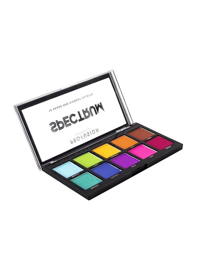 Profusion Cosmetics Lightweight, Smooth, Ultra-Blendable with High & Rich Color - Mini Artistry 10 Shade Eyeshadow Palette, Spectrum - Image 3