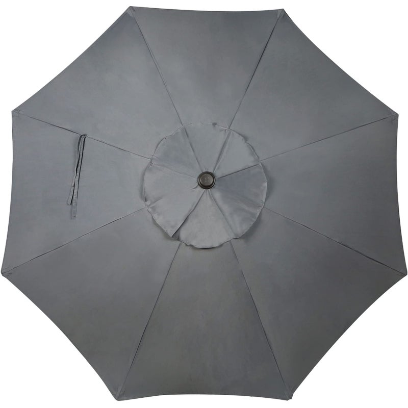 Blissun 9' Outdoor Patio Umbrella, Outdoor Table Umbrella, Yard Umbrella, Market Umbrella with 8 Sturdy Ribs, Push Button Tilt and Crank, Dark Grey - Image 4