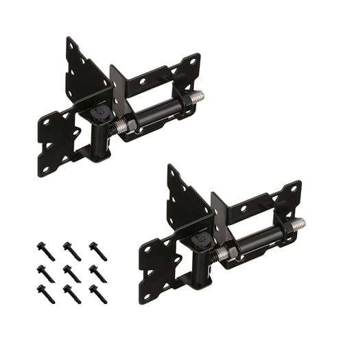 Advantage Industries StainlessSteel SelfClosing Gate Hinge Horizontal Adjustable HeavyDuty Enclosed Spring Tight Hinge Tolerance 2Side Gate Attachment VinylPVC Gate Pair Black - Image 1