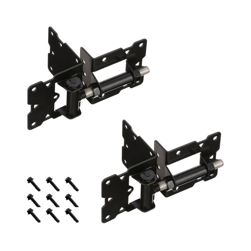 Advantage Industries StainlessSteel SelfClosing Gate Hinge Horizontal Adjustable HeavyDuty Enclosed Spring Tight Hinge Tolerance 2Side Gate Attachment VinylPVC Gate Pair Black - Image 2