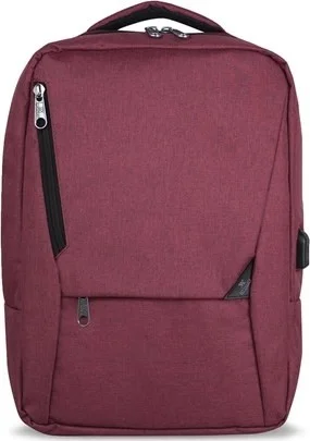 My Valice Smart Bag Active Slim Notebook Backpack with USB Charging Port Claret Red
