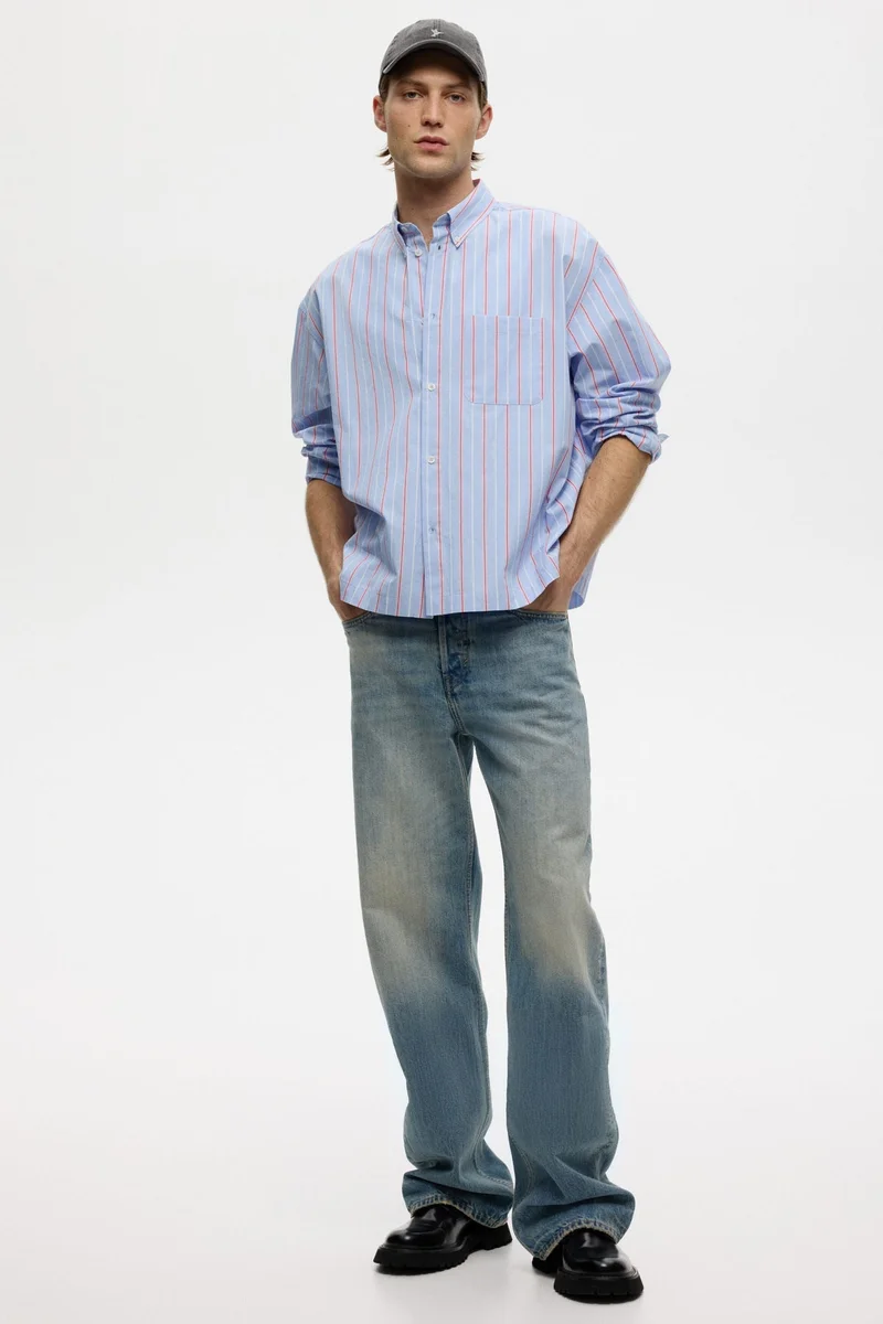 H&M  Relaxed Fit Cotton shirt for Men | Best Price UAE