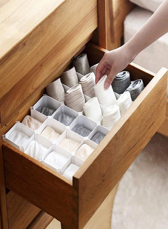 CONNECTWIDE® Six Assembly, Heart Combination Drawer Organizer Partition Plastic Storage Box Drawer Organizer for Clothes, Undergarments, Jewelry, Makeup, Closet, Kitchen, Office, etc. - Image 5