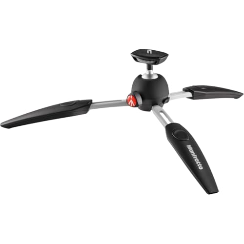 Manfrotto مانفروتو MTPIXIEVO-BK، حامل ثلاثي صغير من نوع PIXI EVO ذو قسمين لكاميرات المرايا، وكاميرات النظام المدمجة، وكاميرات DSLR، والفيديو، بحجم مدمج، مصنوع من الألمنيوم، باللون الأسود - Image 5