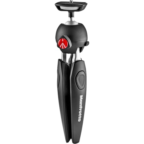 Manfrotto مانفروتو MTPIXIEVO-BK، حامل ثلاثي صغير من نوع PIXI EVO ذو قسمين لكاميرات المرايا، وكاميرات النظام المدمجة، وكاميرات DSLR، والفيديو، بحجم مدمج، مصنوع من الألمنيوم، باللون الأسود - Image 3