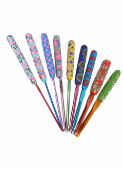 Excefore Crochet Hook Kit, 9 Pcs Aluminum Crochet Hook Set Soft Grip, 2mm-6mm Multicolour Stitches Craft Crochets Hook Sewing Tools  - Image 1