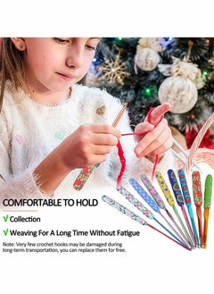 Excefore Crochet Hook Kit, 9 Pcs Aluminum Crochet Hook Set Soft Grip, 2mm-6mm Multicolour Stitches Craft Crochets Hook Sewing Tools  - Image 3