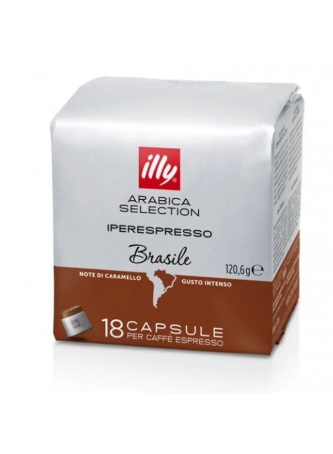 illy Iperespresso Single-Origin Coffee Capsules – Brasile Roast, Notes of Caramel, 100% Arabica, Single-Serve, 18 Capsules, Compatible with illy Iperespresso Machines - Image 2