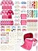 Suhine 6 Set Spa Party Supplies for Girls Kids 6 Satin Robes Spa Kit Sleepover Birthday Slumber Party Favors Nail Salon PackPink Rose Red - Image 4