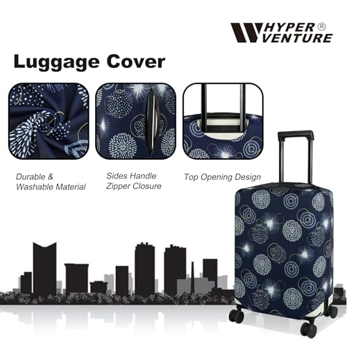HYPER VENTURE Washable Luggage Cover - Fashion Suitcase Protector Fits 23-26 Inch Luggage (Sparkler, M) - Image 2