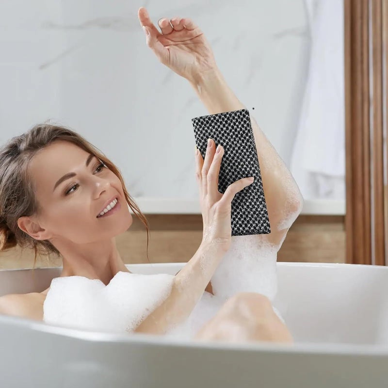 2pc Exfoliating Shower Towel Japanese Body Scrubber Double Sided Back Cleaner - Image 5