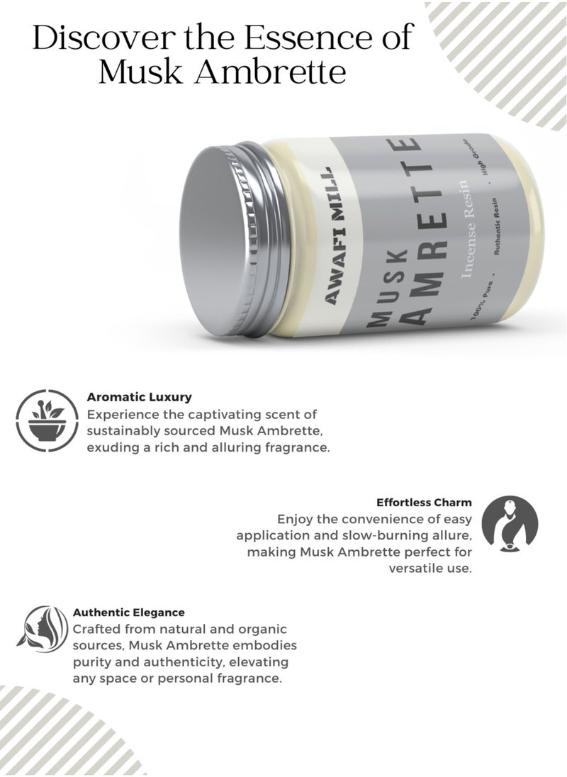 Awafi Mill Musk Ambrette - Premium Natural Incense Resin  - Image 2