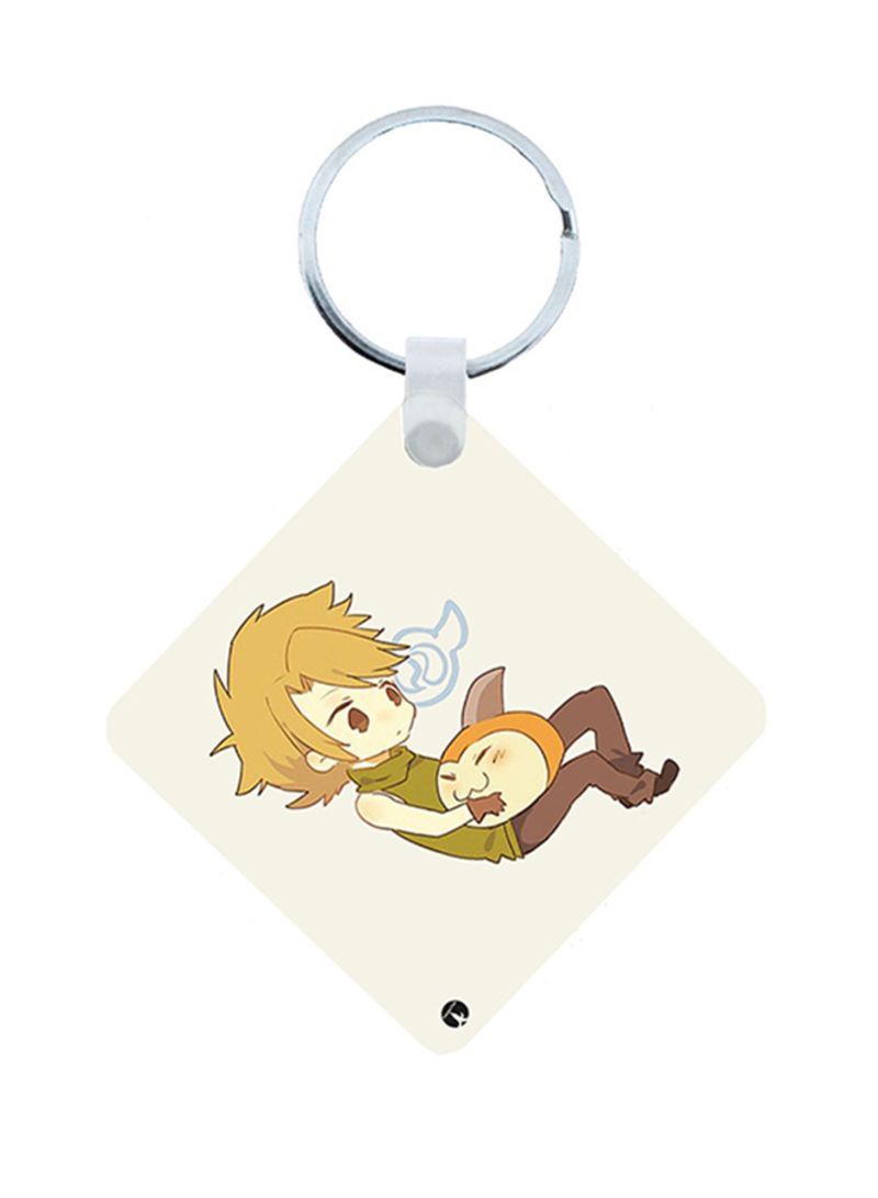 RKN Digimon Anime Wooden Keychain