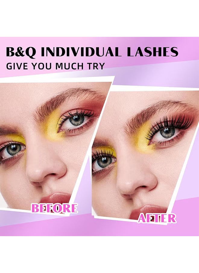 Depend - 4 Styles DIY Eyelash Extension Kit 404 Clusters, 5-16MM Mixed Individual Lashes Cluster, Natural Curl Personal Eyelash Set, Segmented False Eyelashes, Thick Eyelashes - Image 1