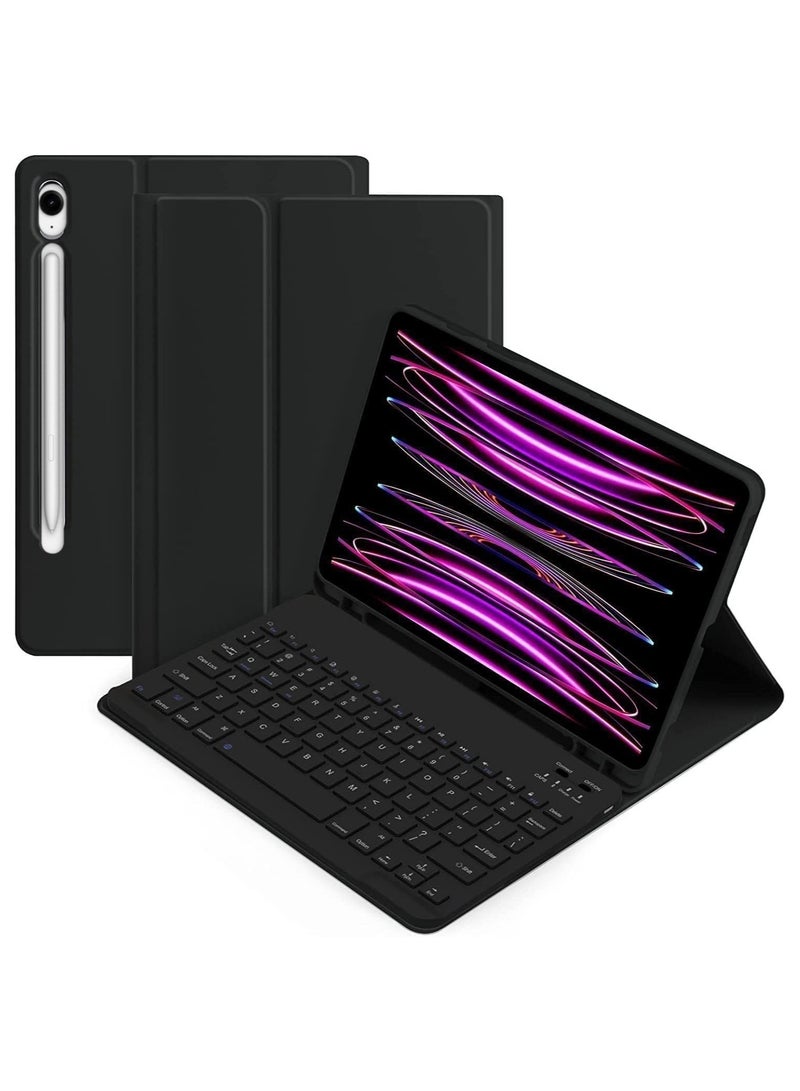 General Keyboard Case Compatible with Samsung Galaxy Tab S10 FE Plus 13.1 inch 2025 SM-X620 X626B Slim PU Cover Detachable Wireless Keyboard  - Image 1