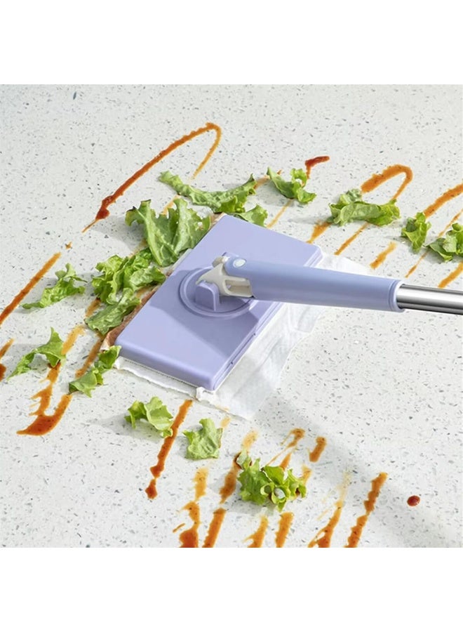 ممسحة أرضية دوارة مسطحة برأس دوار 360 درجة - ممسحة خفيفة الوزن من الألياف الدقيقة للأرضيات الخشبية والبلاط والخشب الرقائقي والفينيل - تصميم فائق النحافة للزوايا والقواعد والأماكن الضيقة - Image 5