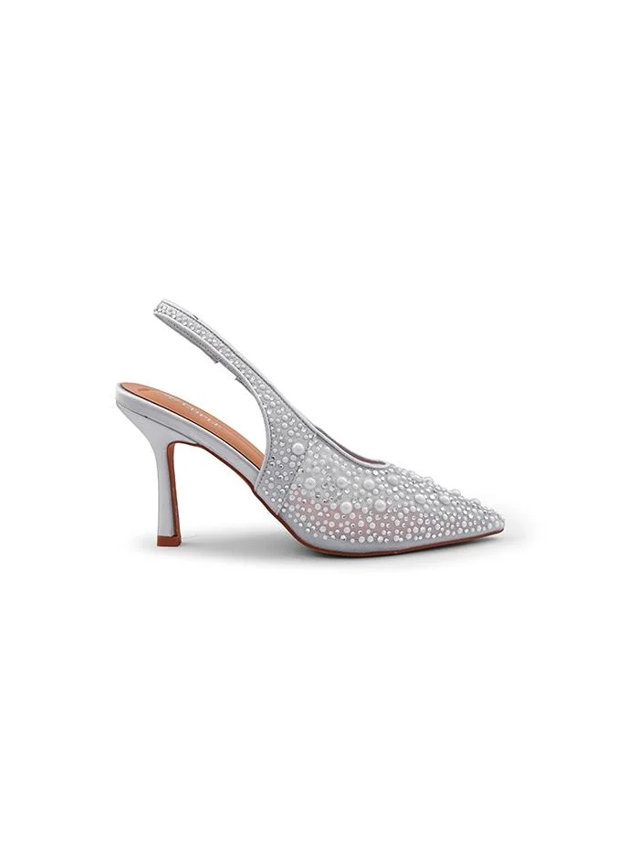 كابلي Cuple Pearl Embellished Slingback Pumps