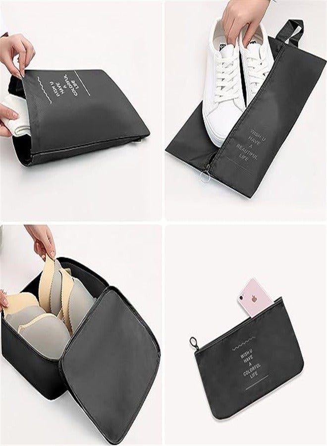 Goolsky 7pcs Travel Organizer Bag Set, Carry-On Suitcase Storage Bags with Separate Underwear and Lingerie Pouches for Maternity Wear, Portable Packing Accessories, Toiletry Bags for Clothes, Shoes, and Cosmetics. Ideal for Family Vacations, Business Trips, Backpacking, Camping, Hiking, Cruise Holidays - Image 5