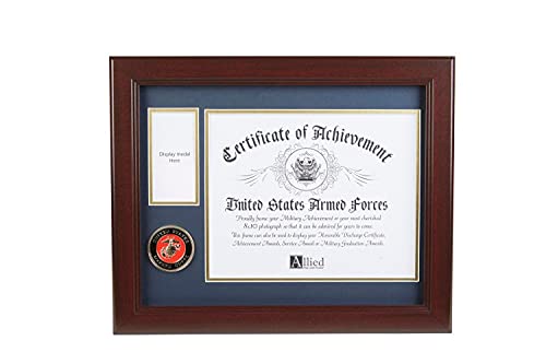 Allied Flag Allied Frame U.S. Marine Corps Medal and Award Frame with Medallion -13 x 16 - Image 1