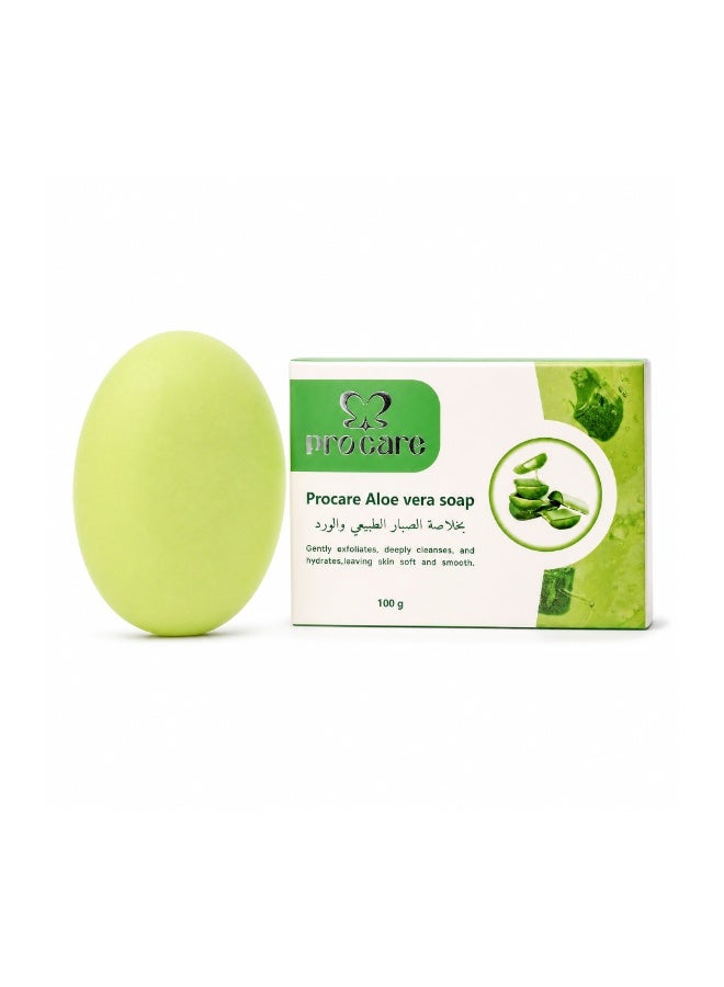 Procare Aloe Vera Soap with Rose Extract, 100g