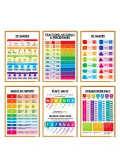 ESSEN Multiplication Times Table Posters Learning Charts Resources For Kids Math Educational Addition Subtraction Division Shapes Fractions Decimals Percentages Place Value Time more - Set of 13  - Image 2