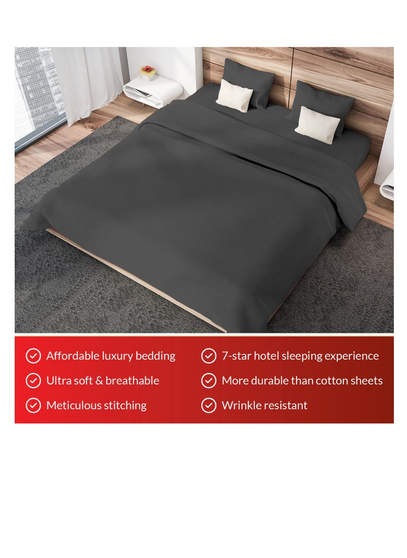 Infinitee Xclusives - Premium Grey Queen Sheets Set - 1800 TC Series 4 Piece Bed Sheets - Soft Brushed Microfiber Fabric - 16 Inches Deep Pockets Sheets Wrinkle Free & Fade Resistant by Infinitee Xclusives - Image 1