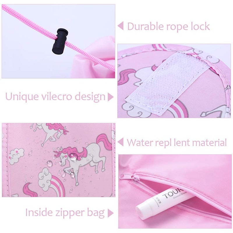 ERHETUS Stylish Portable Lazy Cosmetic Bag with Drawstrings | Convenient & Waterproof Makeup Pouch for Girls | Large Capacity Storage Pouches | Toiletry Bags for Women (Multi color) - Image 2