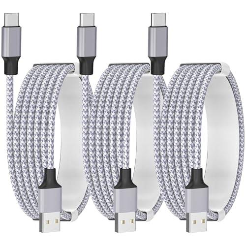 esbeecables Apple MFi Certified iPhone 17 Fast Charger Cable Carplay Cable 6FT 60W 3Pack USB A to USB C Braided Cable Compatible with iPhone 17 Air 16 15 Pro Max iPad iPad Air Mini Carlife Car Cord Galaxy - Image 1