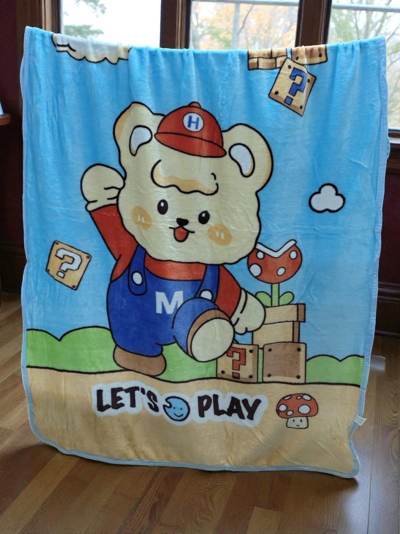 Butterthief Light Weight Cartoon Printed Blanket 100 x140 cm, 0-5 Years Soft Flannel for All Seasons Reversible Baby Blanket for Kids Toddlers New Born Boys & Girls - Image 4