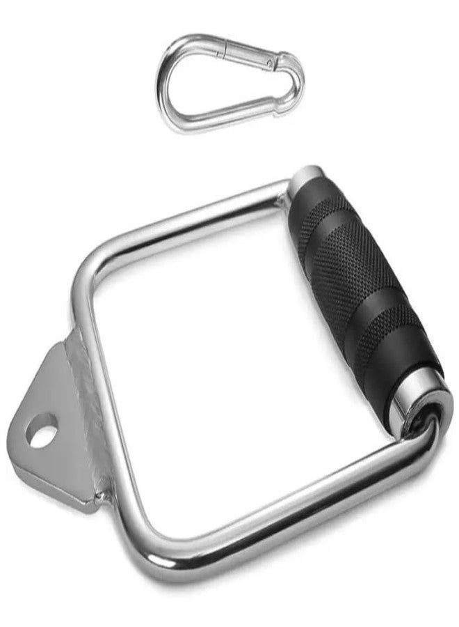 FITFOREVER D Handle (Grip) Stirrup Crossover bar, Multi Training bar, Triceps, Press Down bar, Cable Attachment with Spring snap Hook - Image 1