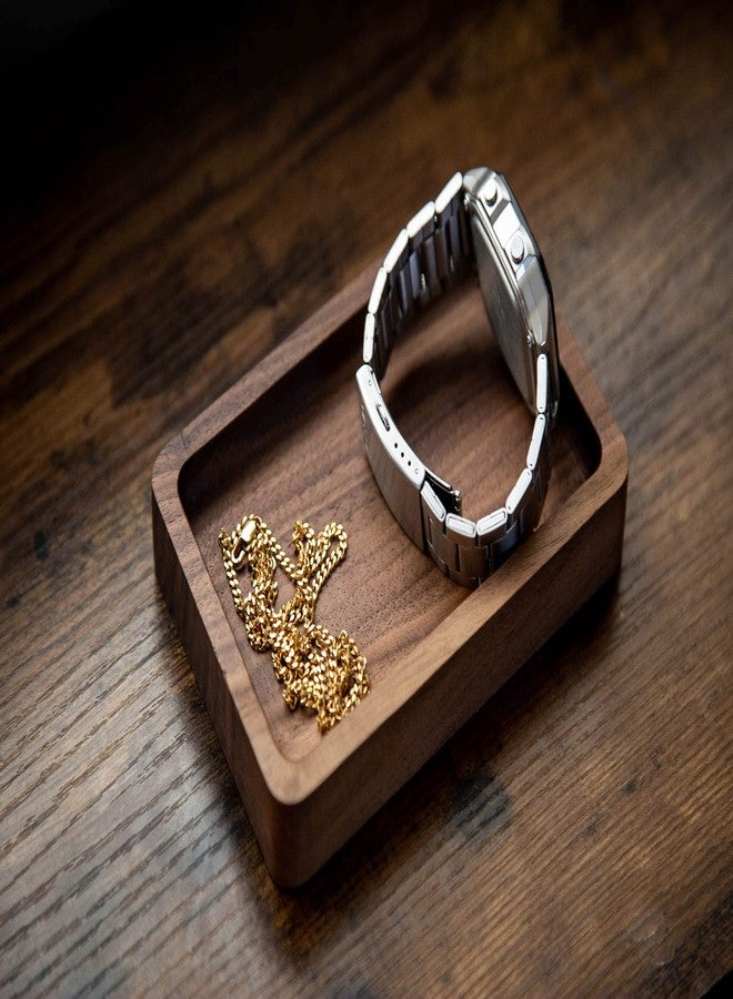 MUUJEE Wood Ring Dish - 5 Year Wedding Anniv Gift Ideas, Trinket Tray for Coins or Accessories, Father's Day Gift for Dad or Husband, 5.5" x 3.5" (Blank Ring Dish) - Image 5