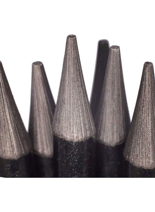 NIBEMINENT 6-Piece Graphite Woodless Pencil Black - Image 3
