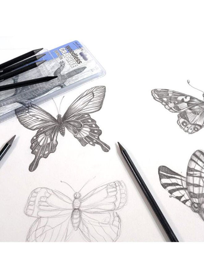 NIBEMINENT 6-Piece Graphite Woodless Pencil Black - Image 5