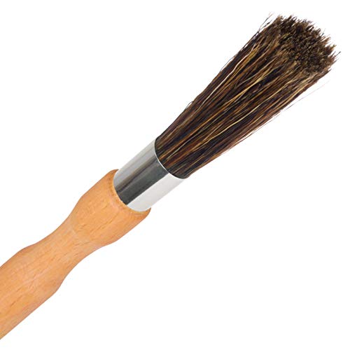 Redecker Natural Pig Bristle Espresso Maker Brush with Oiled Beechwood Handle, Narrow Brush Head Reaches Tight Spaces, Hanging Loop for Storage, 8 inches, Made in Germany - Image 2