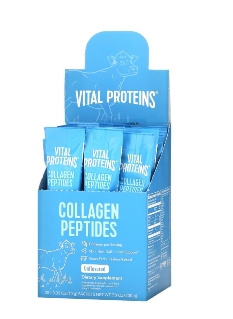 Vital Proteins - Collagen Peptides Unflavored 20 Packets 0.35 oz (10 g) Each - Image 1