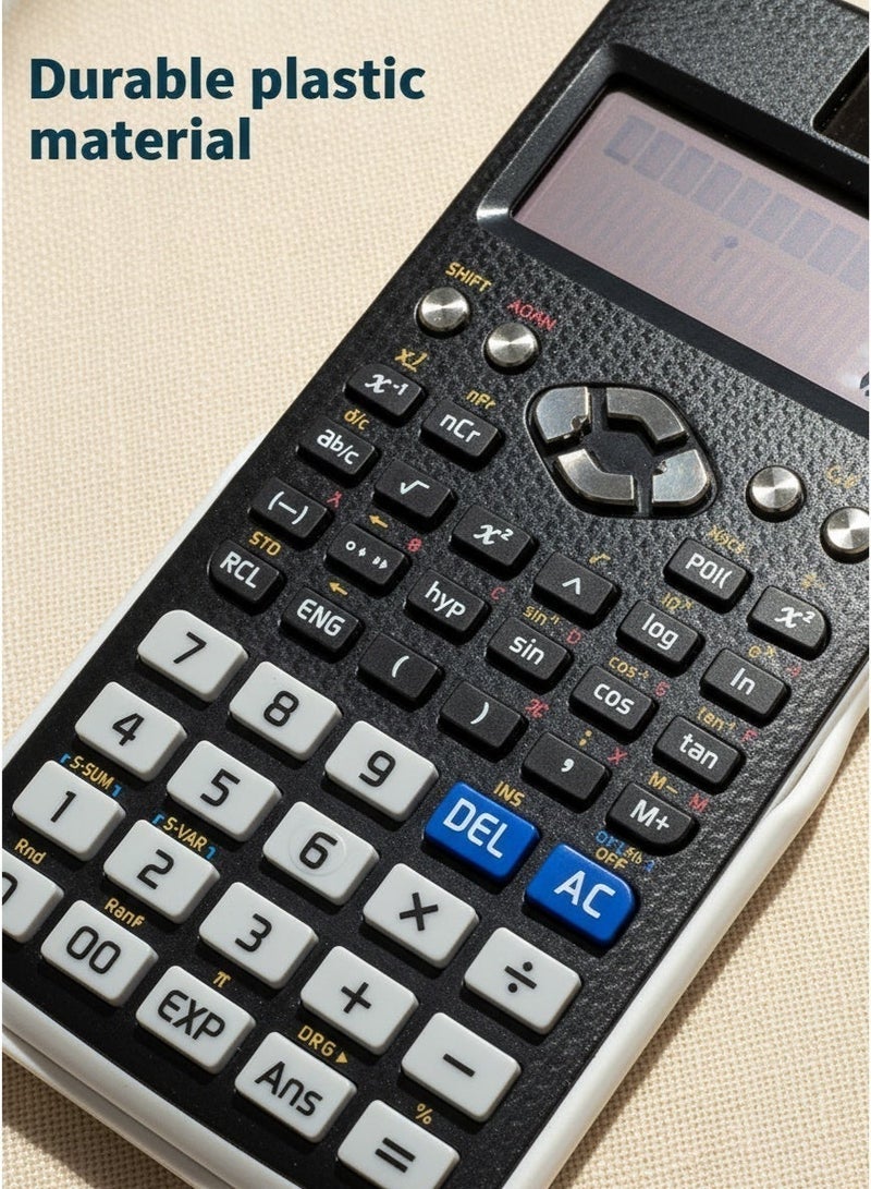 LEXIN Scientific Calculator With Multifunctional Features For School And Office Use - Black/White - Image 5