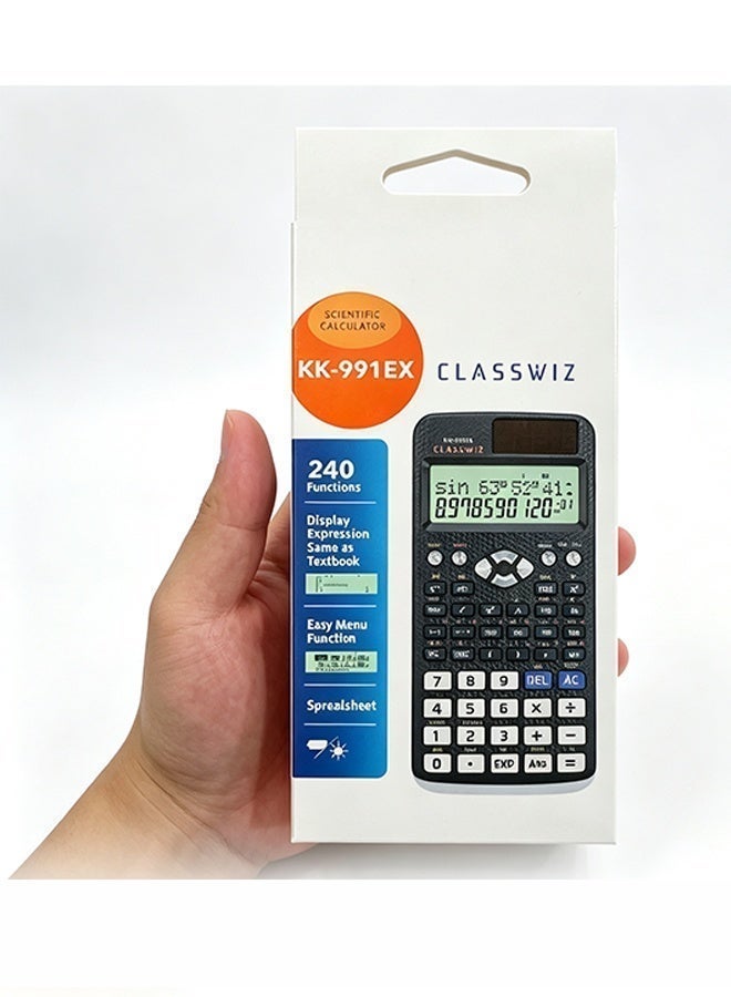 LEXIN Scientific Calculator With Multifunctional Features For School And Office Use - Black/White - Image 2